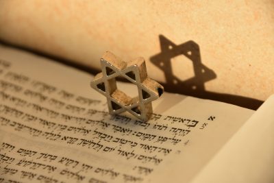 Jewish script and Star of David