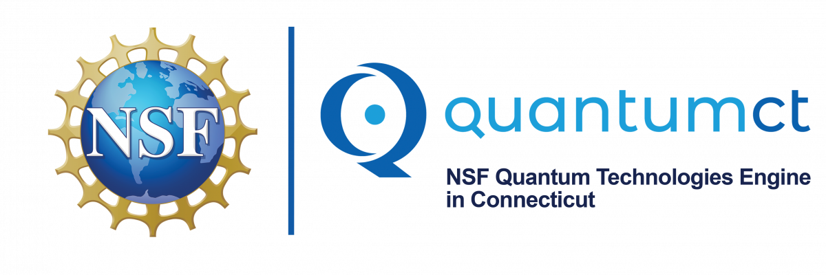 Quantum CT logo with text "NSF Quantum Technologies Engine in Connecticut"